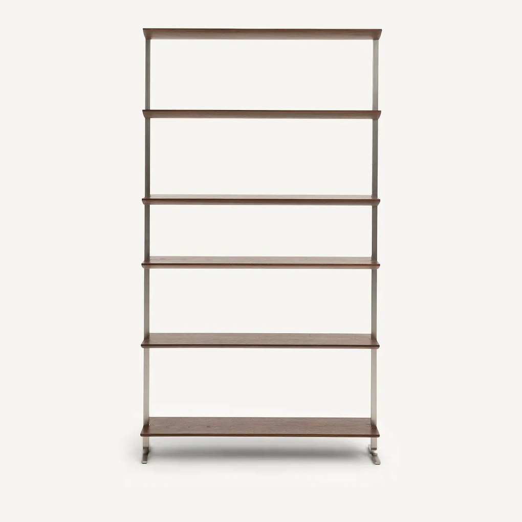 Boekenkast notenhout gefineerd L100 cm, Livel