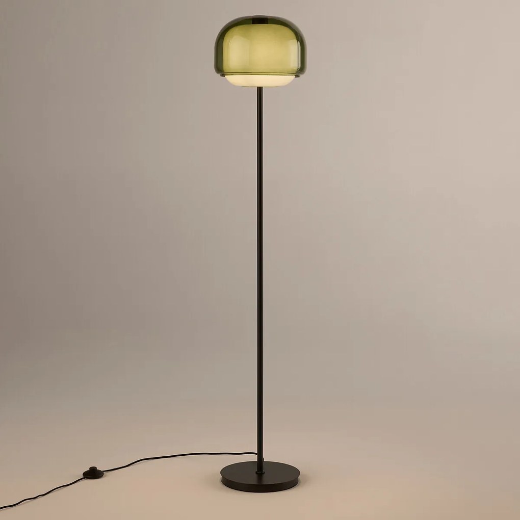 Vloerlamp van gekleurd glas, Kinoko