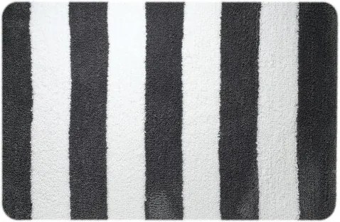 Badmat Antislip Sealskin Linje Polyester Grijs 60x90cm
