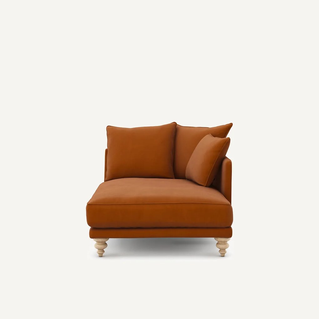 Longchair van linnen fluweel, LAZARE