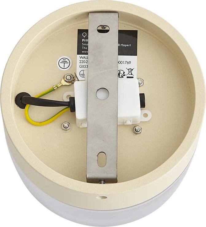 Design wandlamp beige met opaal glas IP44 - Michele