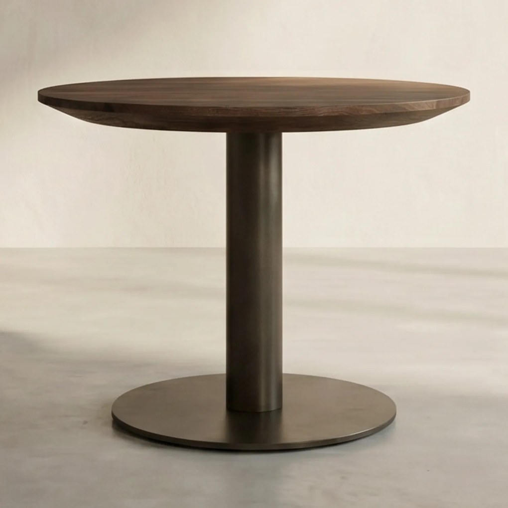 Brons Potige Salontafel Rond - 50 X 50cm.