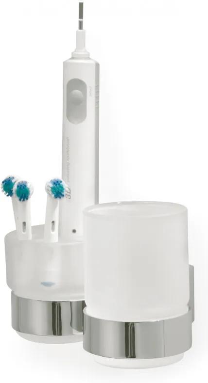 Ontario elektrische tandenborstelhouder 15,1 10,4x9,6 cm, chroom