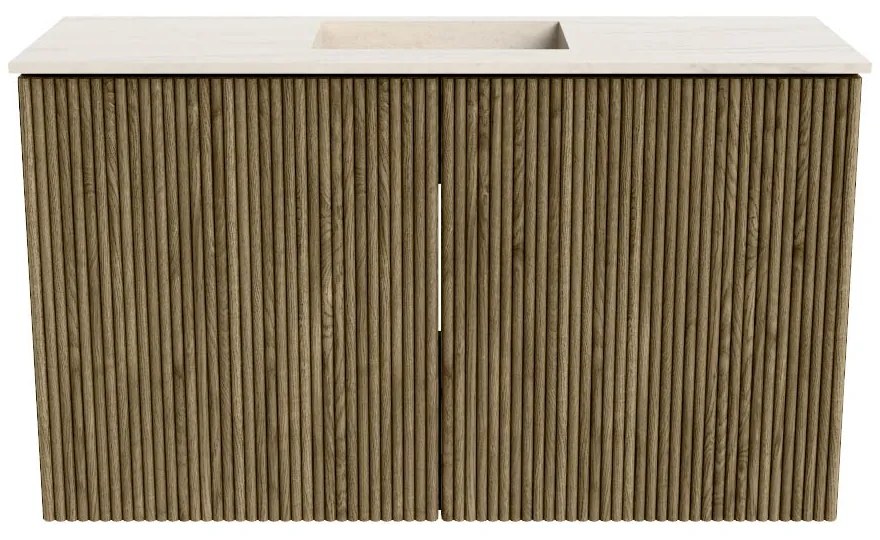Mondiaz Joya DLux 70cm toiletmeubel dusk met wastafel faye midden 1 kraangat meli