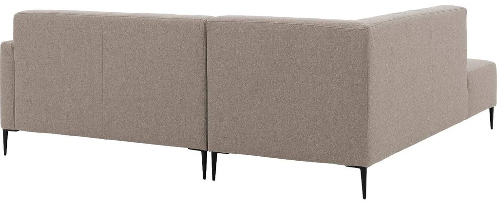 Goossens  Key West grijs, stof, 2-zits, modern design met ligelement links