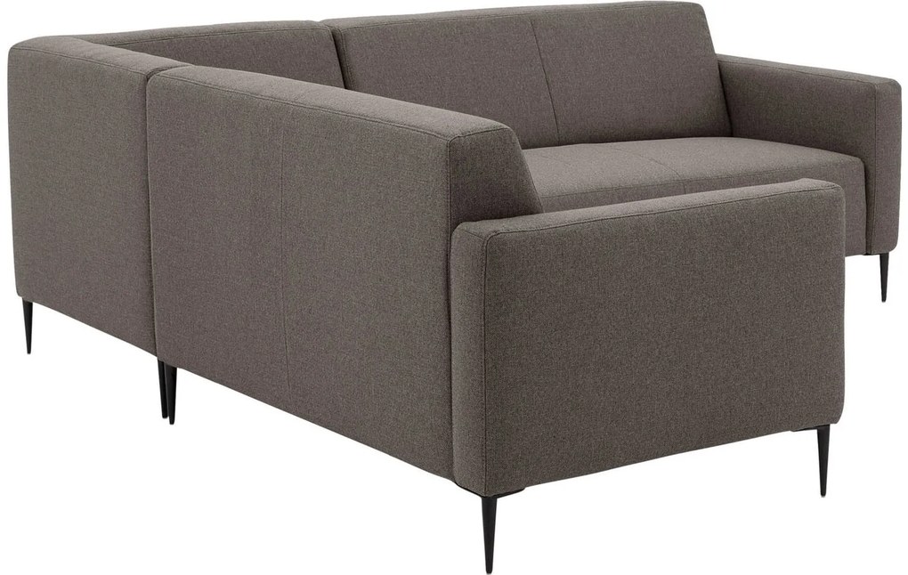 Goossens Key West bruin, stof, 2-zits, modern design