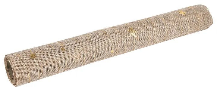 Tafelloper sterren - goud - 36x150 cm