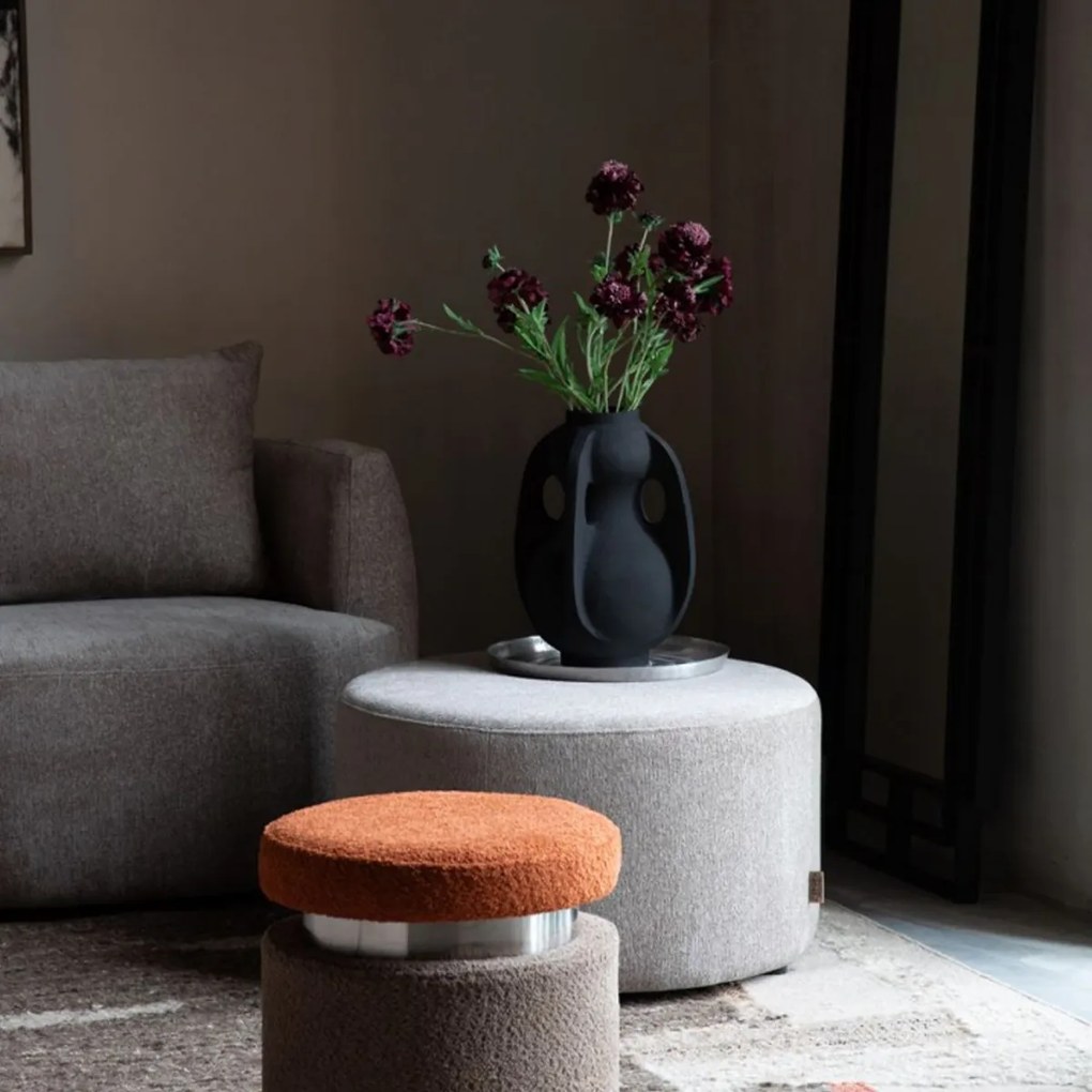 Dutchbone Rocca Cappuccino Ronde Hocker Cappuccino