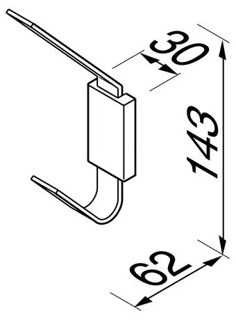 Geesa Frame handdoekhaak dubbel zwart