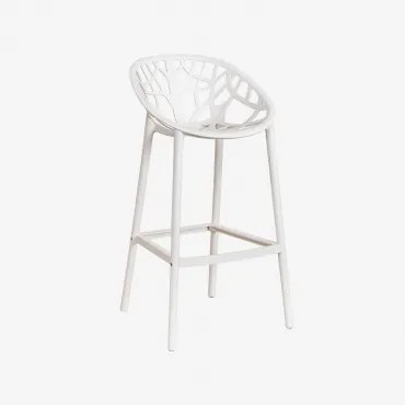 Ores Hoge Tuinstoel Van Polypropyleen Gardenia Wit & ↑75 Cm - Sklum