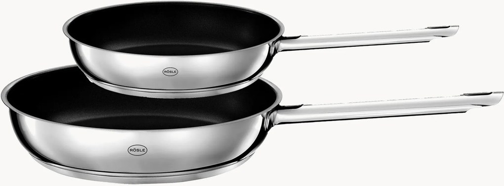 Braadpannen Moments van edelstaal, 2-delig