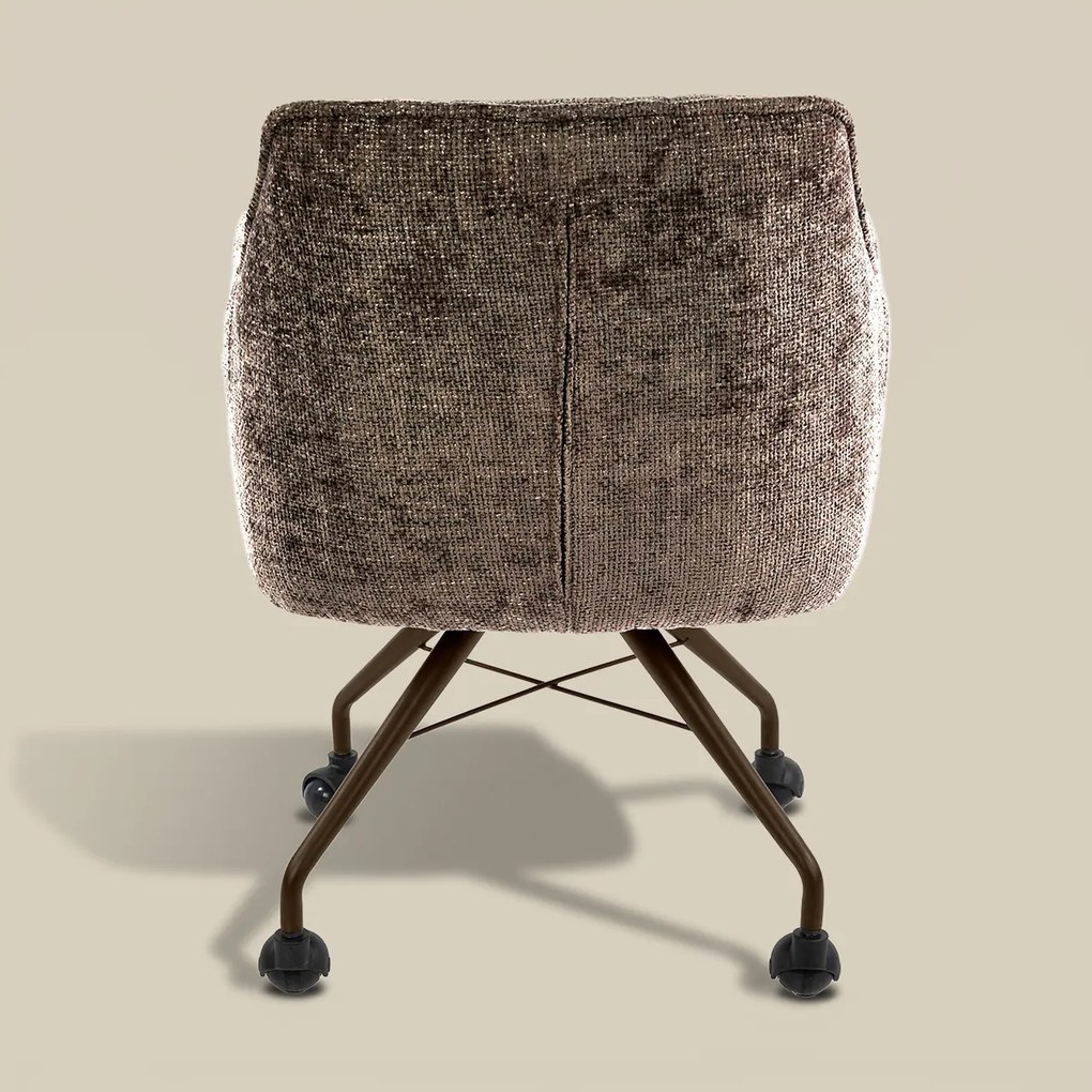 Raster Armstoel Met Wieltjes Taupe