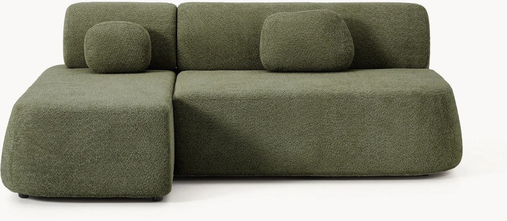 Hoekbank Pao (2-zits) van teddy-bouclé