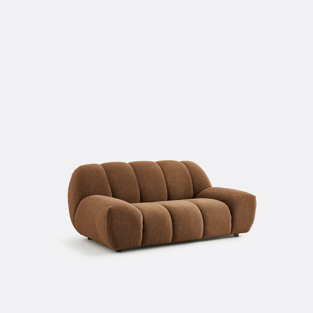 2-zits bank van dikke bouclé stof Nuria