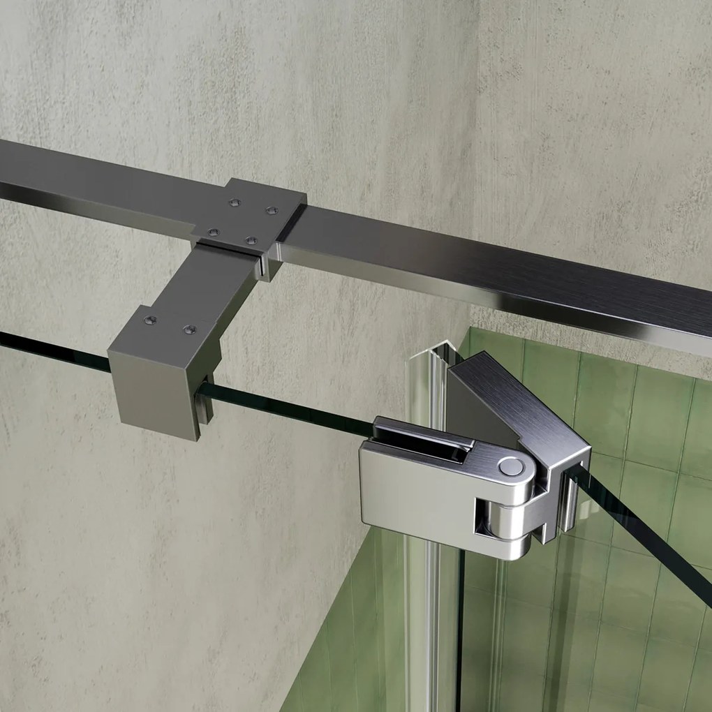 Brauer Stellar douchecabine met draaideur 120x100cm RVS geborsteld PVD