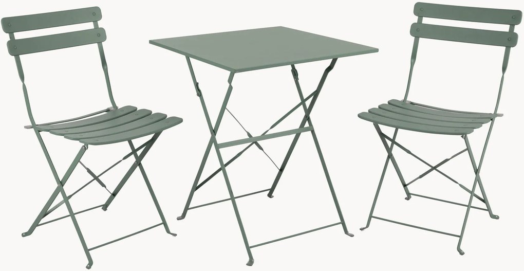 Inklapbare metalen tuin bistroset Ponte, 3-delig