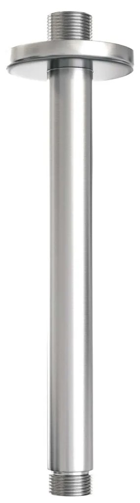 Brauer Brushed Carving thermostatische inbouw regendouche met staafhanddouche, plafondarm en hoofddouche 20cm set 77 RVS geborsteld PVD