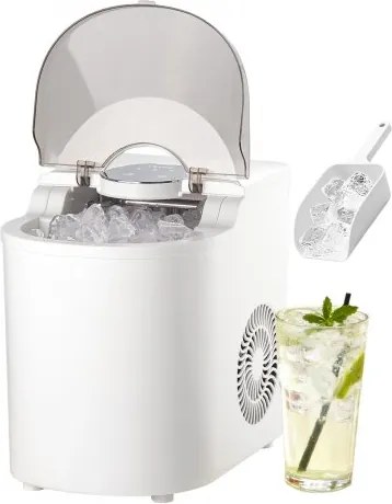 VEVOR Tafelmodel IJsblokjesmachine, 7 ijsblokjes in 6 minuten, 11,8 kg per dag, zelfreinigende machine met ijsschep, ijsblokjesmachine met 2 formaten ijs voor thuis, keuken, kantoor, bar, feest