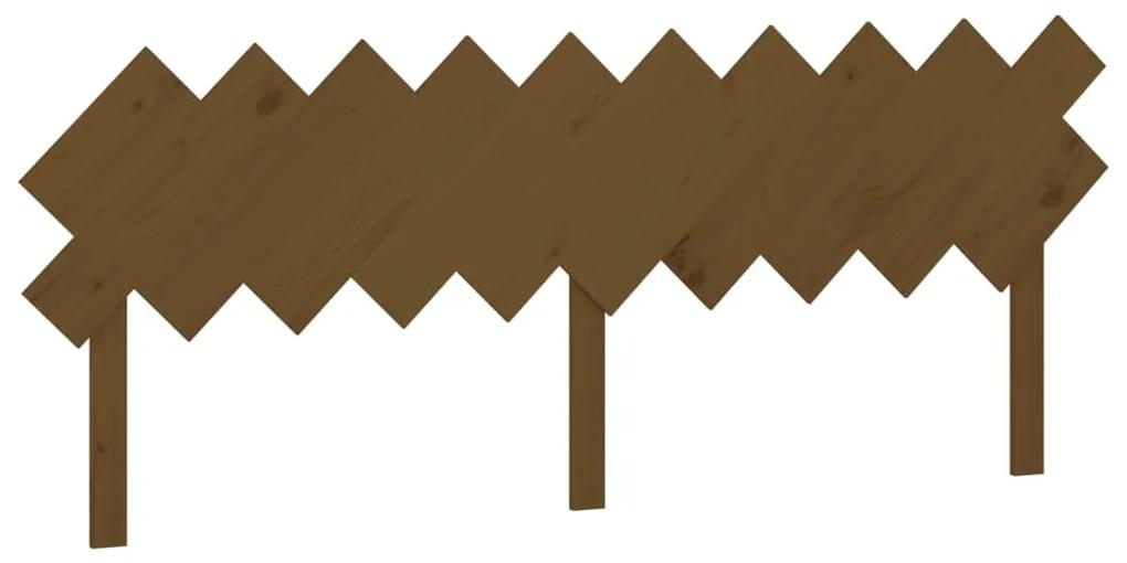 vidaXL Hoofdbord 196x3x80,5 cm massief grenenhout honingbruin