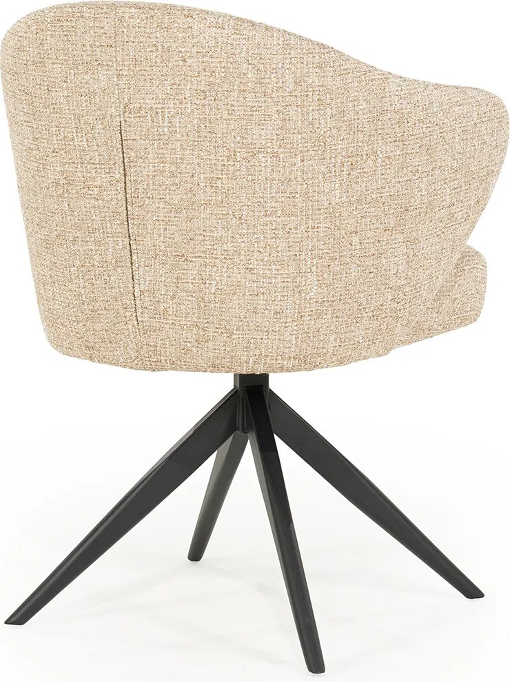 Eleonora Connor Eetkamerstoel Draaibaar Taupe Stof