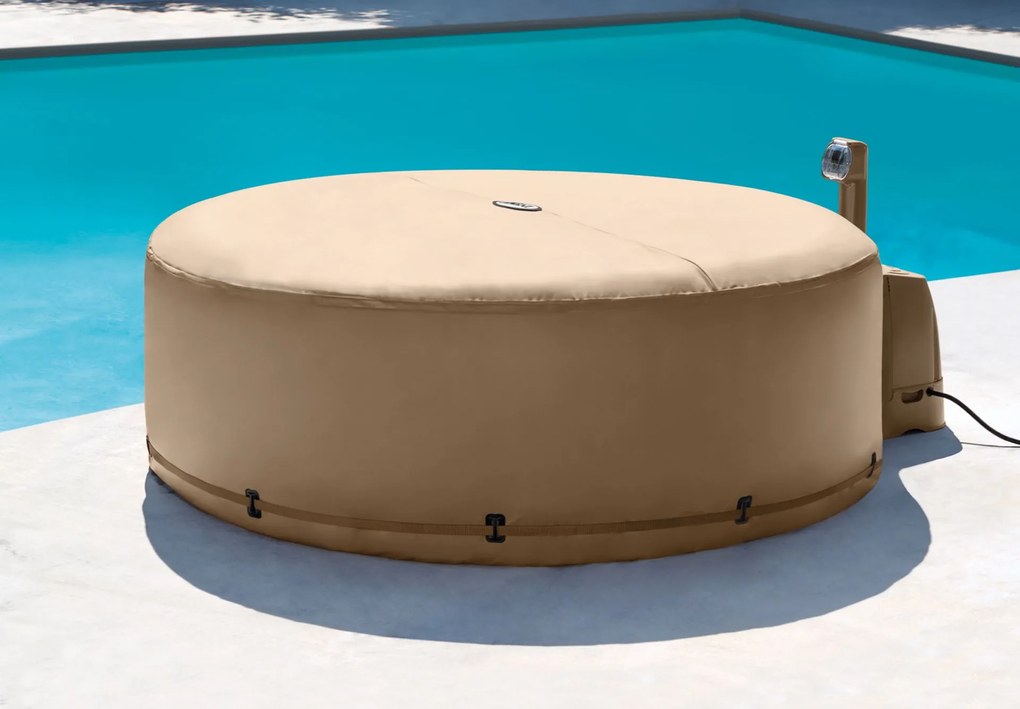 Intex PureSpa Energiebesparende afdekhoes - rond - beige - Ø196 cm