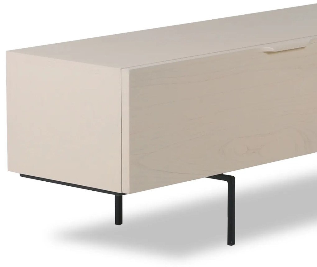 HKliving Wood Grain Retro Tv-meubel Zandkleur Beige 167 Cm - 167x30x36cm.