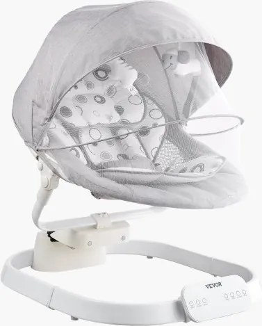 VEVOR Baby Swing, wipstoel met 3 snelheden en 3 zitposities, IMD-touchscreen, afstandsbediening, Bluetooth en 10 vooraf ingestelde liedjes, voor kinderen van 0 tot 9 maanden tot 9 kg