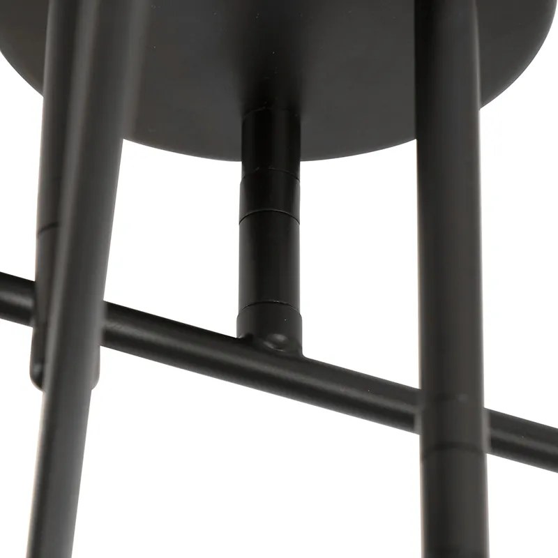 Smart plafondlamp zwart met goud 6-lichts incl. Wifi G95 - Sydney