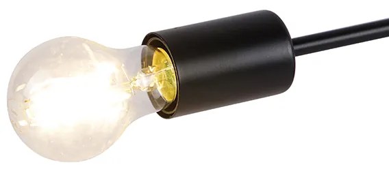 Design plafondlamp zwart 5-lichts - Facile