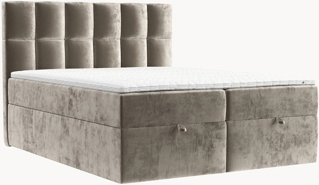 Handgemaakt chenille divan bed Essence met opbergruimte, H4