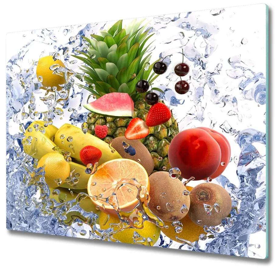 snijplank glas Fruit en water 60x52cm
