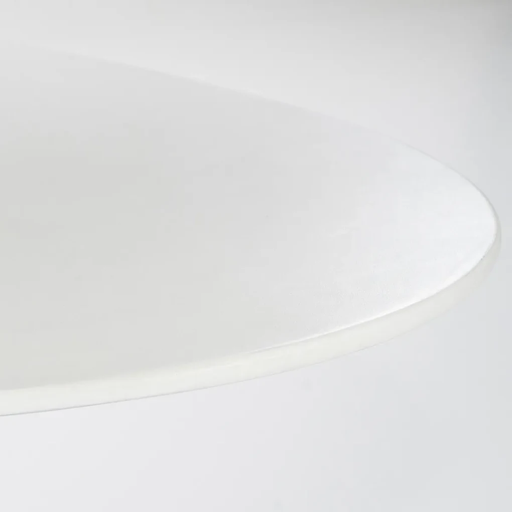 Eleonora Elin Ovale Eettafel Wit 200 Cm Magnesium Oxide - 200 X 110cm.