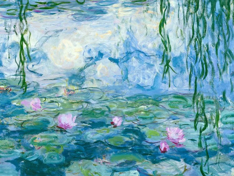 Kunstreproductie Waterlelies, Claude Monet