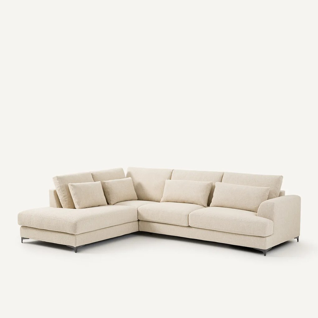 Hoekslaapbank links badstof, Marsile