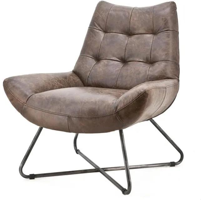 Fauteuil Pedro donkerbruin