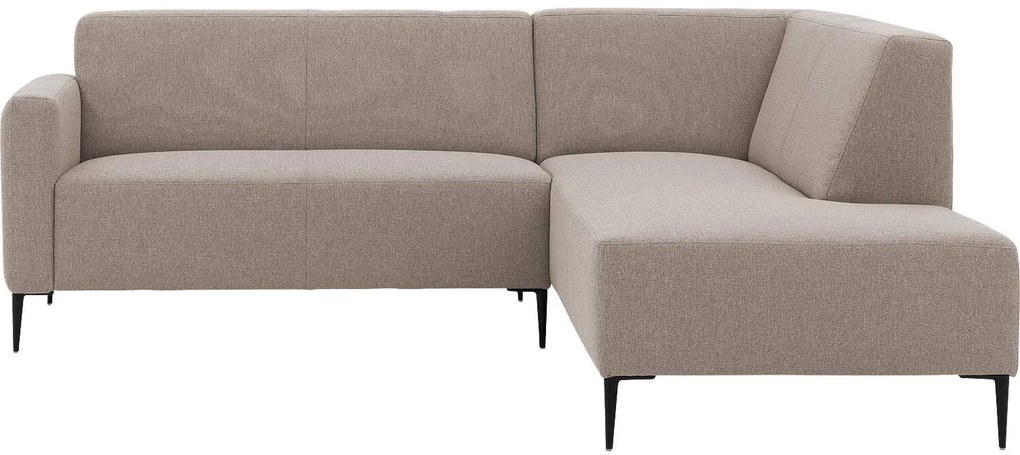 Goossens  Key West grijs, stof, 2-zits, modern design met ligelement rechts