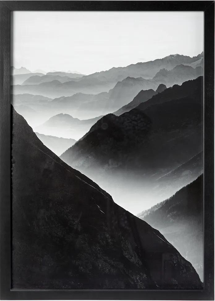 Schilderij Mountains zwart 50x70cm