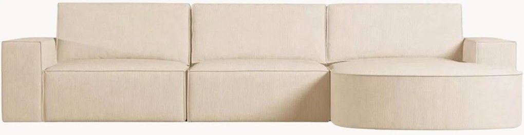 Corduroy hoekbank Carlo Rounded (4-zits)