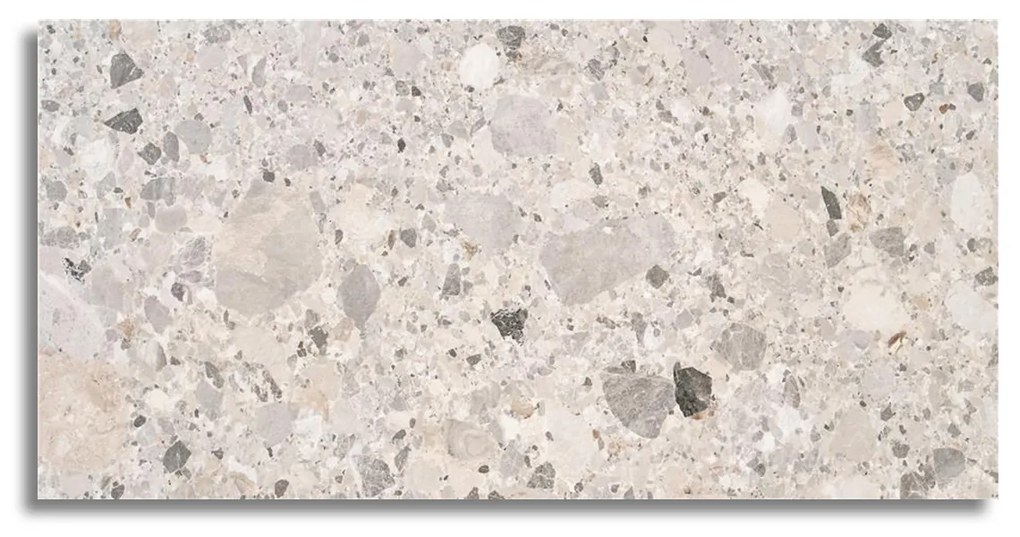 Vloertegel 60x120 Cm Terrazzo Animo Licht Grijs N58