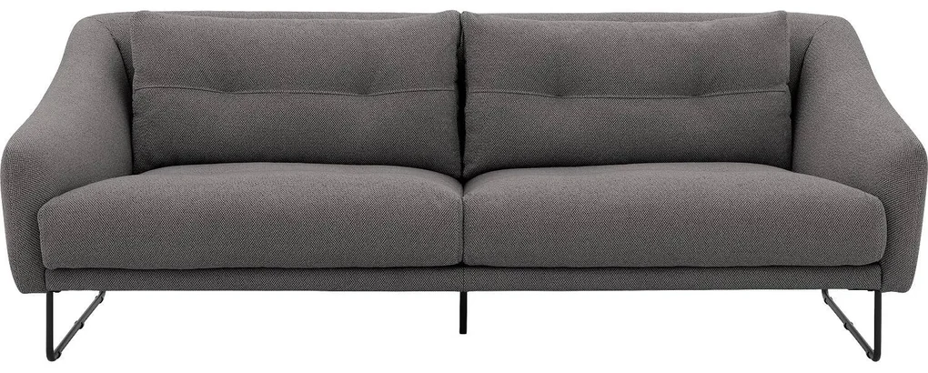 Goossens Excellent Bank Gs-2105 grijs, stof, 3-zits, elegant chic