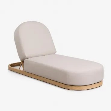 Set Van 2 Verstelbare Ligstoelen Van Verona Hout Lichte Acaciekleur - Sklum
