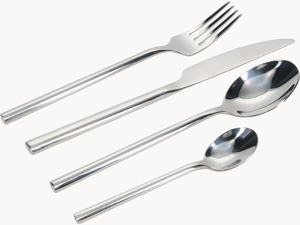 Bestekset Sane van gepolijst edelstaal, 6 personen, 24-delig