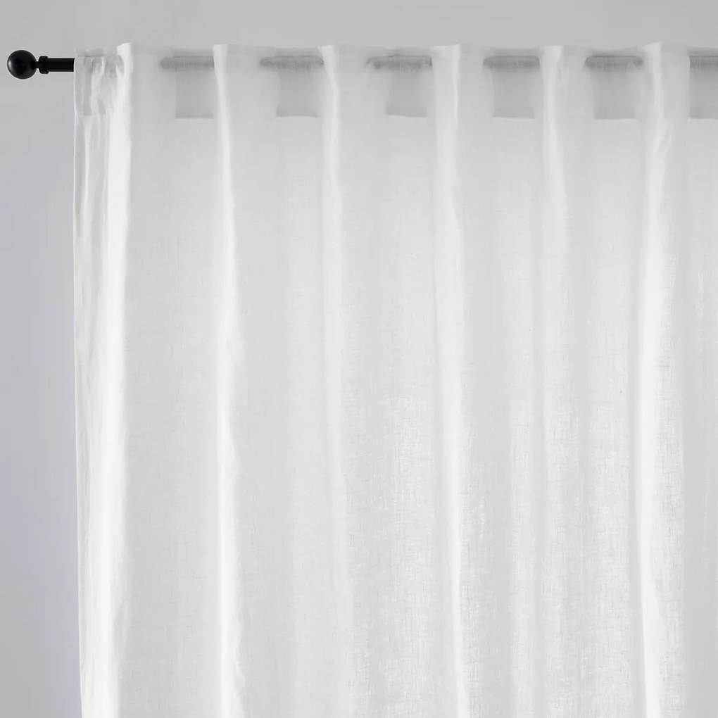 Onega breed gewassen linnen gordijn met verborgen flap