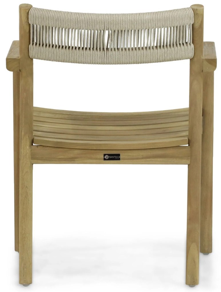Tuinstoel Teak Old teak greywash Santika Suka