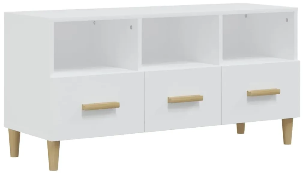 vidaXL Tv-meubel 102x36x50 cm bewerkt hout wit