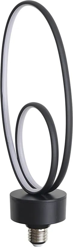 E27 LED lamp deco zwart 6W 450 lm 3000K