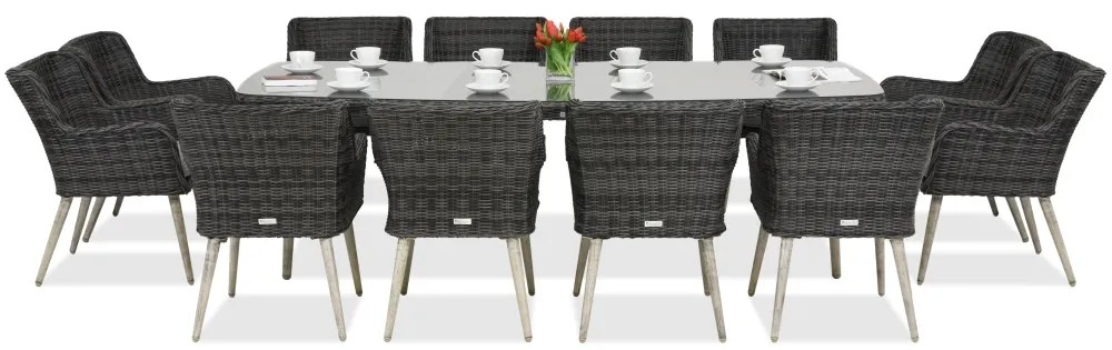 Exclusieve dining tuinset met grote tafel Córdoba voor 12 personen Garden Point antraciet