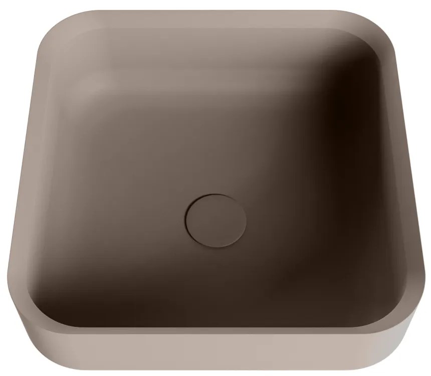 Mondiaz Binx Solid Surface waskom 36x36cm smoke