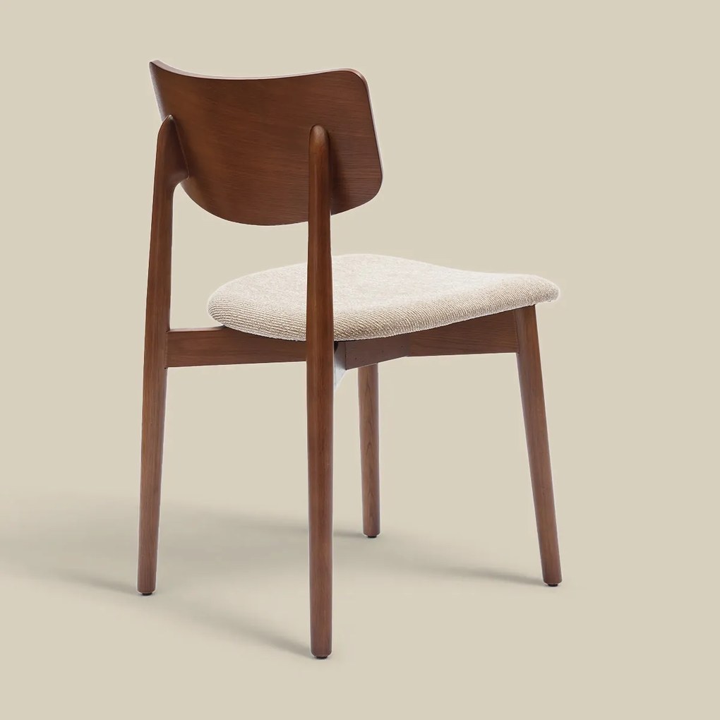 Scandinavische Stoel Walnoot Hout