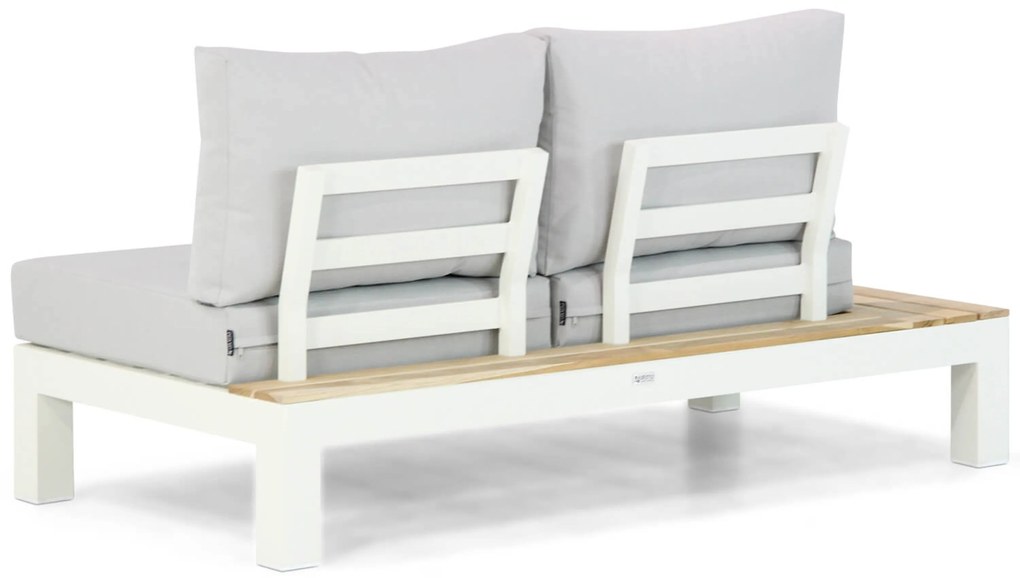 Loungeset 5 personen Aluminium/Teak Wit Lifestyle Garden Furniture Ravalla/Seaside